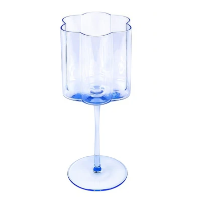 Бокал для вина "Флорал" небесно-голубой - изображение 1