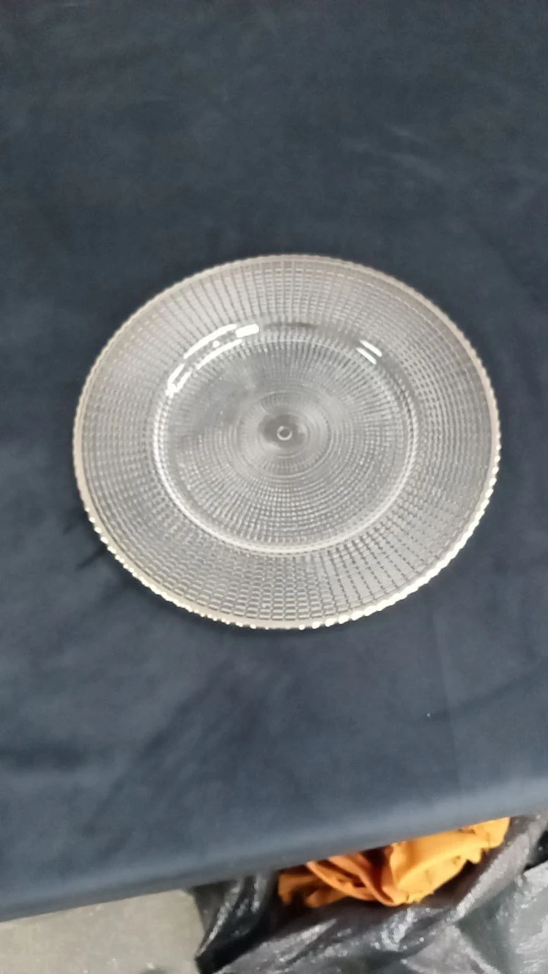 Подстановочная тарелка "Техно" с серебряной окантовкой