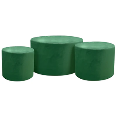 Набор пуфов Лесной зеленой - изображение 1