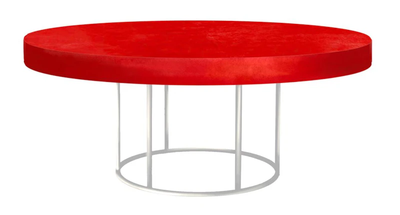 Стол Лофт круглый Whate Светло-Алый