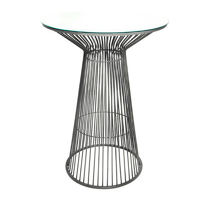 Коктейльный стол "Арфа" серебро