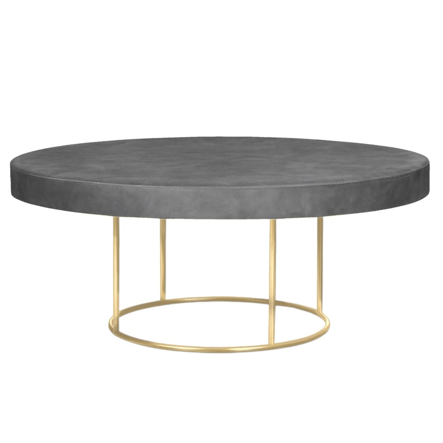 Стол "Лофт" круглый золото, серый - Фото основное 1