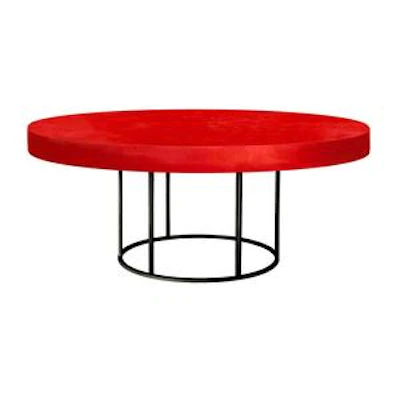 Стол "Лофт"  круглый черный Светло-Алый - изображение 1