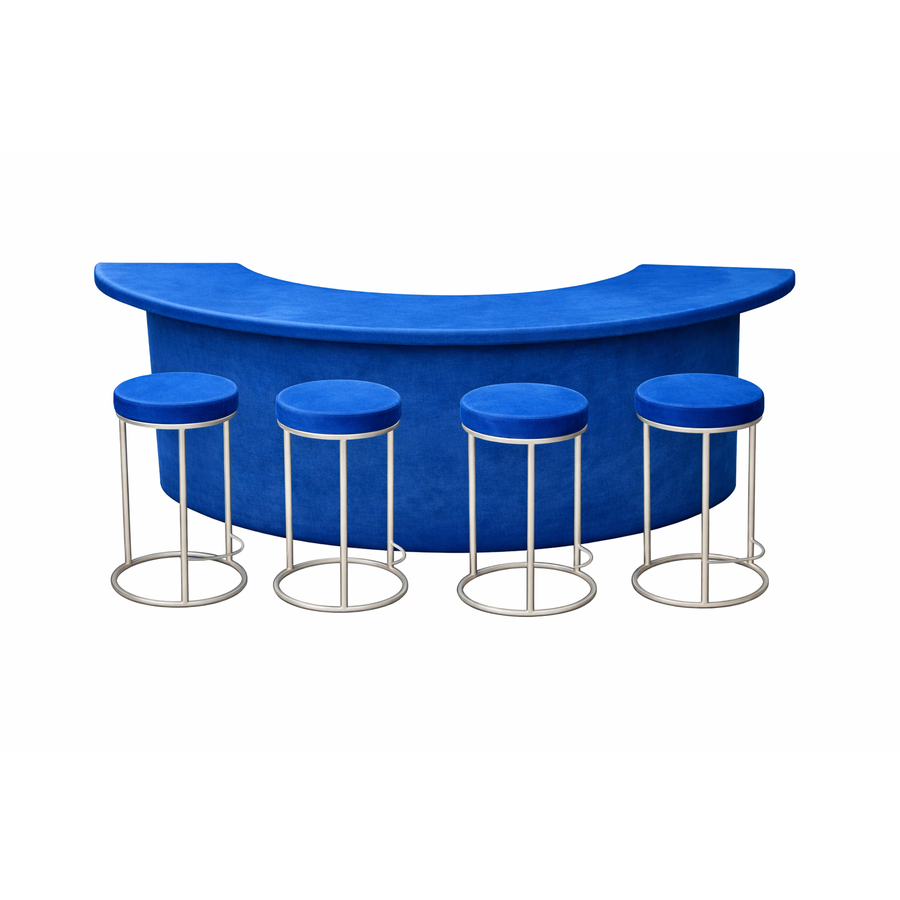 Барный комплект "Луна"  синий бархат - Фото миниатюра 1