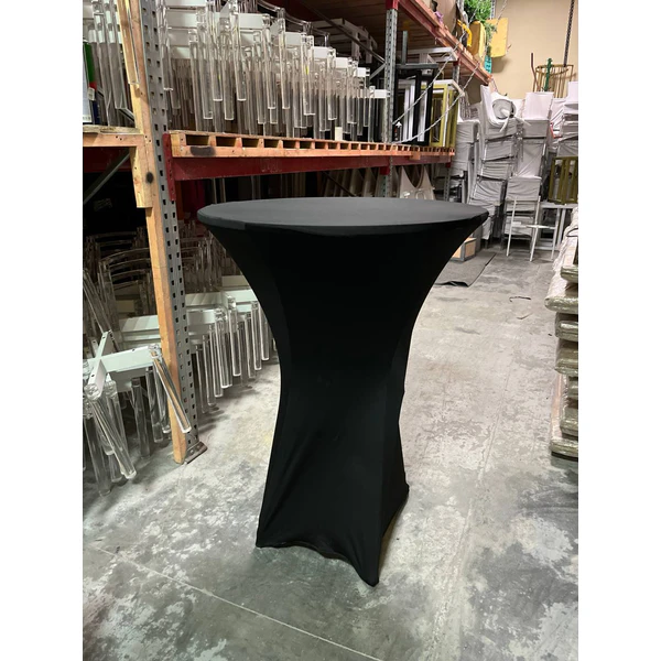 Чехол-стрейч на коктейльньй стол черный - Фото 2