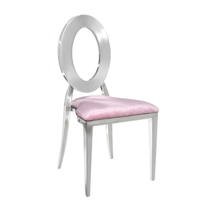 Стул «Элемент» серебро, пепельно-розовый бархат