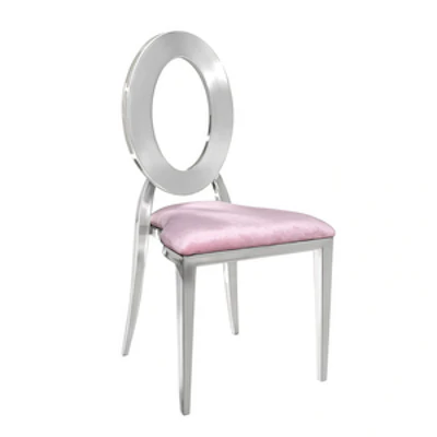 Стул «Элемент» серебро, пепельно-розовый бархат - изображение 1