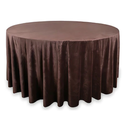 Скатерть круглая бархат темный шоколад - изображение 1