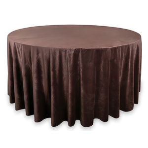 Скатерть круглая бархат темный шоколад
