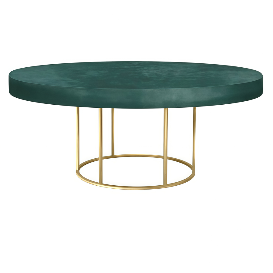 Стол "Лофт" золото изумрудный - Фото миниатюра 1