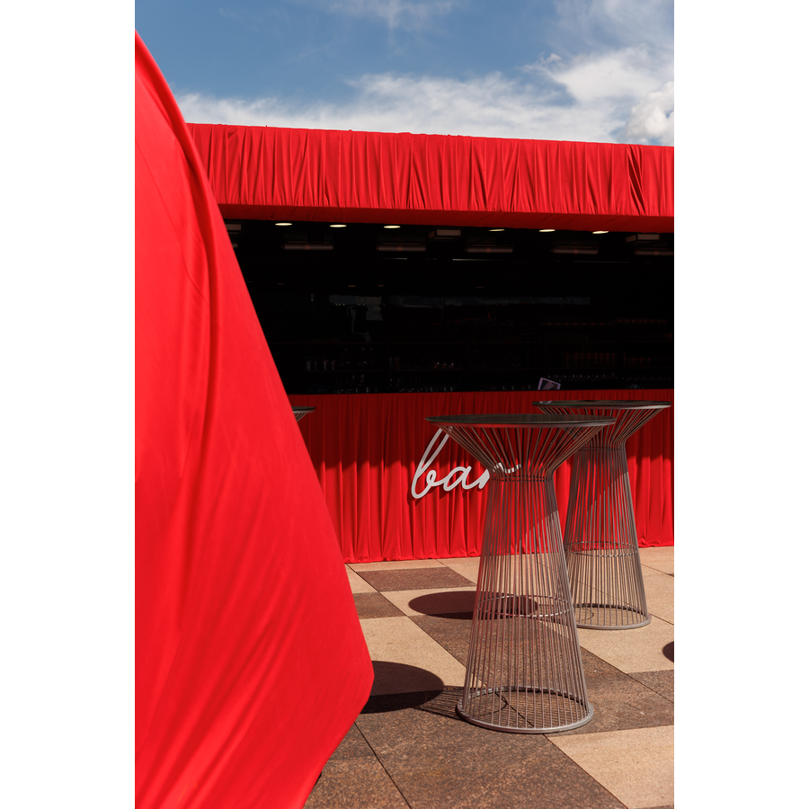 Коктейльный стол "Арфа" серебро - Фото миниатюра 3