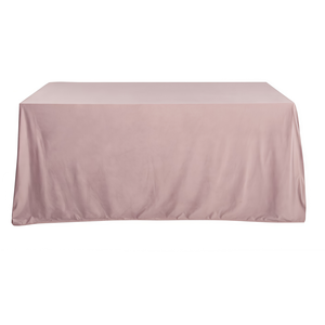 Скатерть бархат пастельно-фиолетовая прямоугольная