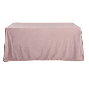 Скатерть бархат пастельно-фиолетовая прямоугольная