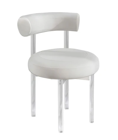 Стул Токио белая кожа