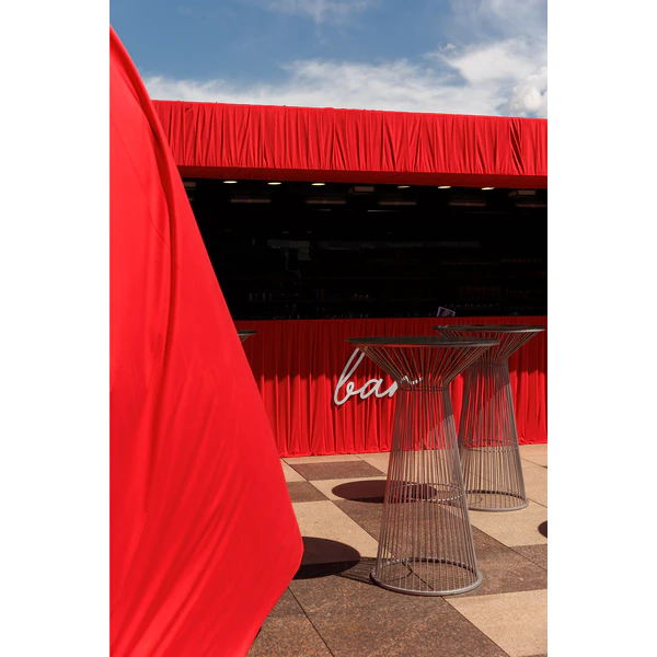 Коктейльный стол "Арфа" серебро