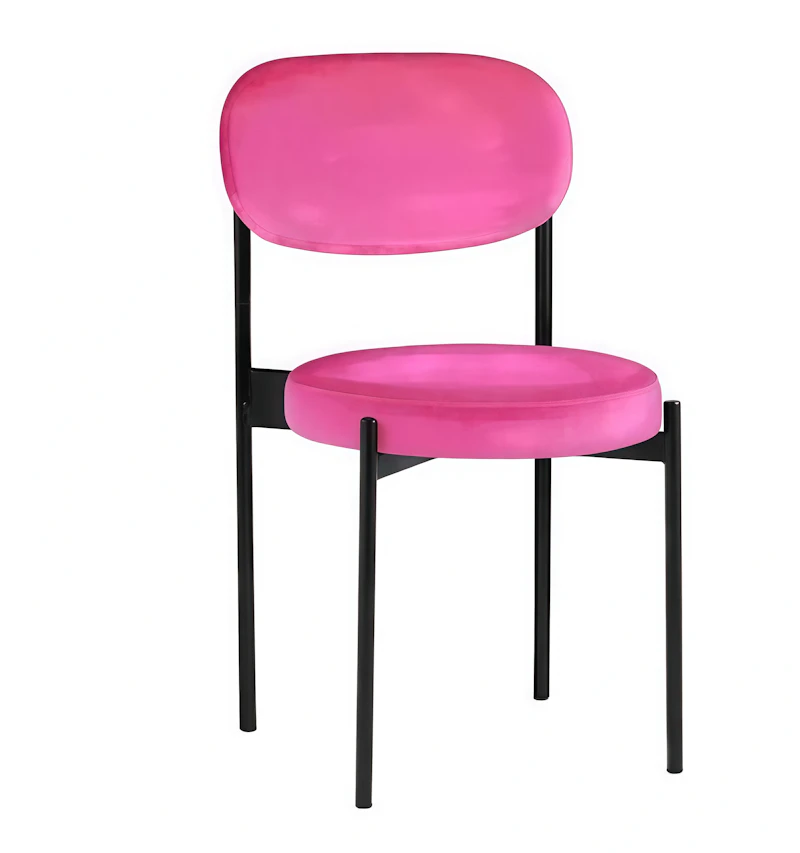 Стул Монако черный глубокий розовый