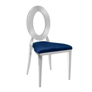 Стул «Элемент» серебро, синий бархат
