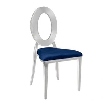 Стул «Элемент» серебро, синий бархат - изображение 1