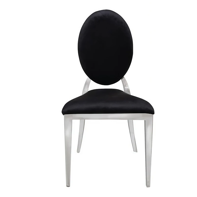 Стул «Вашингтон» серебро, черный бархат