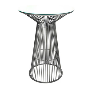 Коктейльный стол "Арфа" серебро