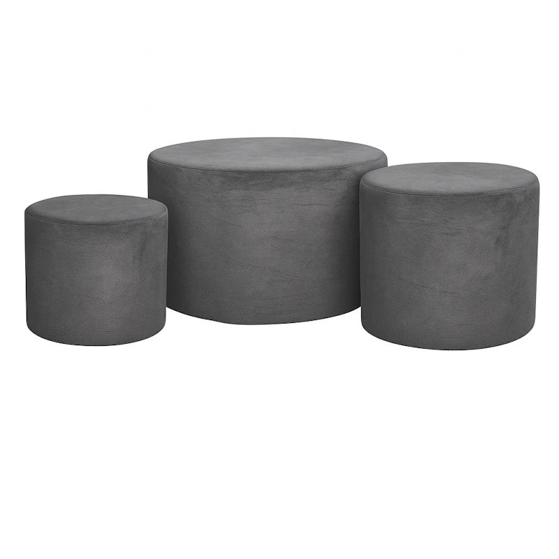 Набор пуфов Темно-серый