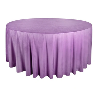 Скатерть круглая бархат сливовый - изображение 1