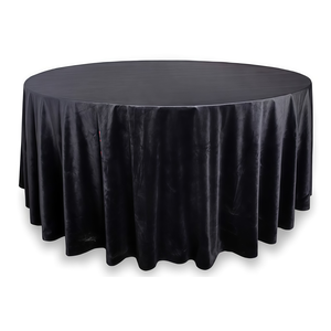 Скатерть круглая бархат Total black