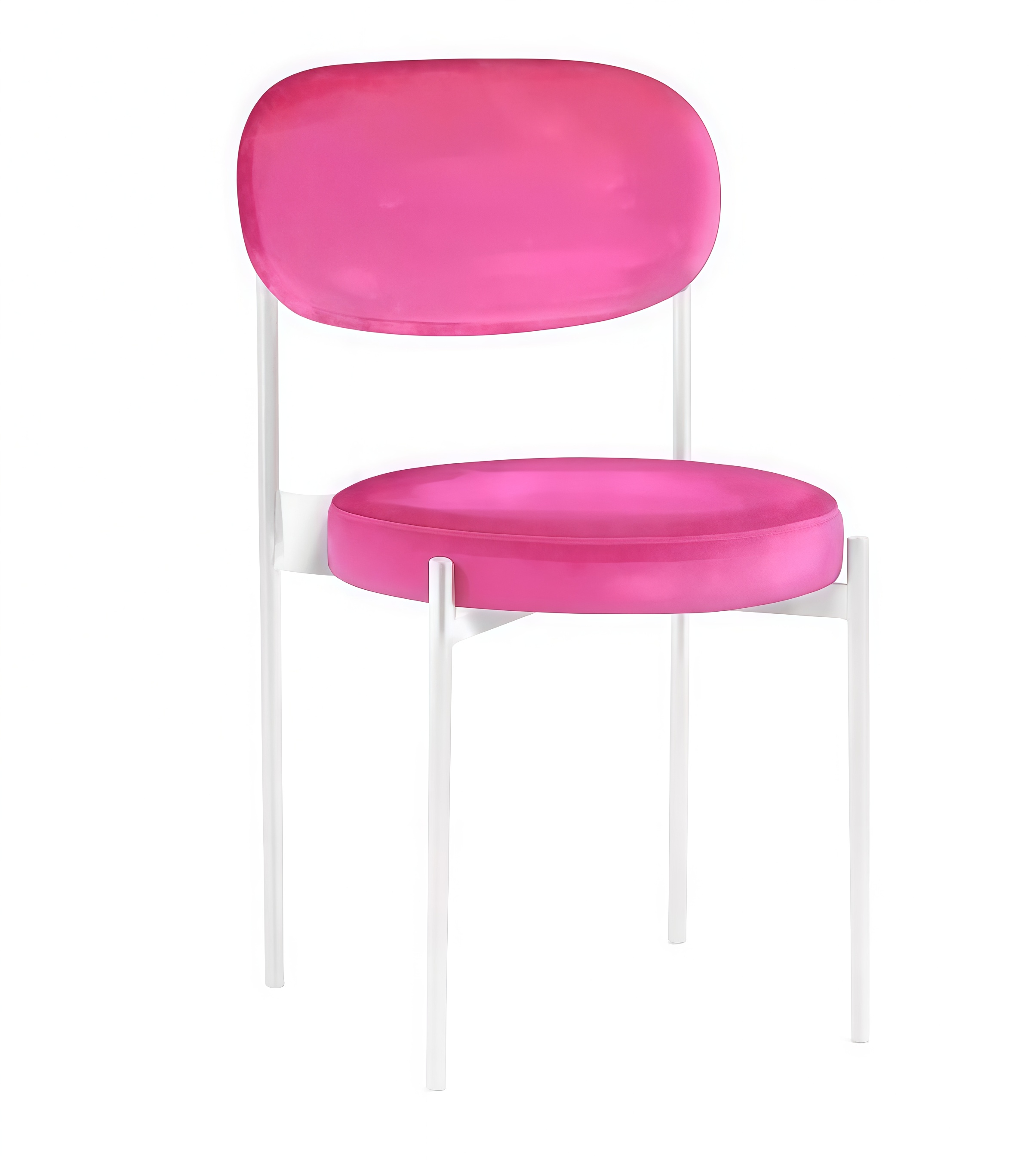 Стул Monaco белый глубокий розовый