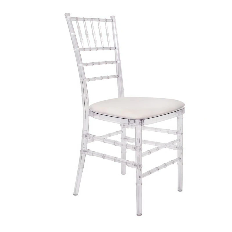 Стул «Тиффани» прозрачный, кремовый бархат