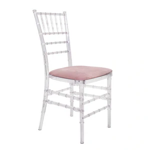 Стул «Тиффани» прозрачный, пастельно-розовый бархат - Фото 1