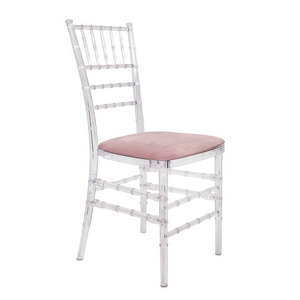 Стул «Тиффани» прозрачный, пастельно-розовый бархат - Фото 1