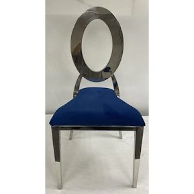 Стул «Элемент» серебро, синий бархат - изображение 3