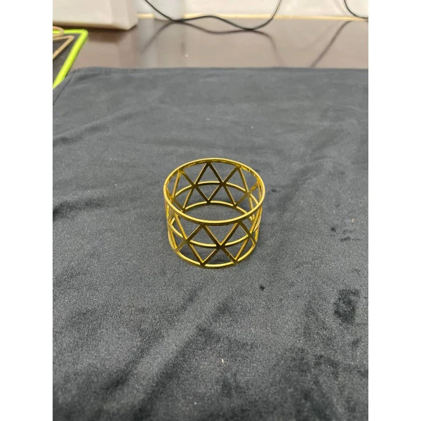 Кольцо для салфеток "Геометрия" золото - Фото 2