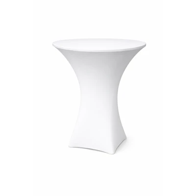 Стол коктейльный с чехлом белый