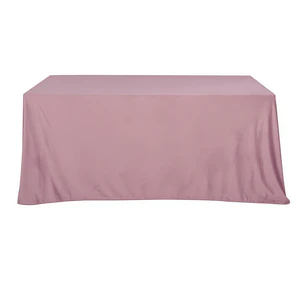Скатерть бархат пастельно-розовая прямоугольная - Фото 1