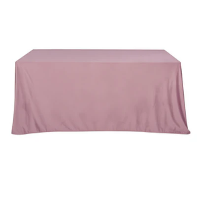 Скатерть бархат пастельно-розовая прямоугольная - изображение 1