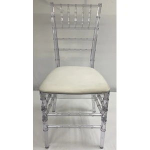 Стул «Тиффани» прозрачный, кремовый бархат - Фото 2