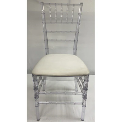 Стул «Тиффани» прозрачный, кремовый бархат - изображение 2