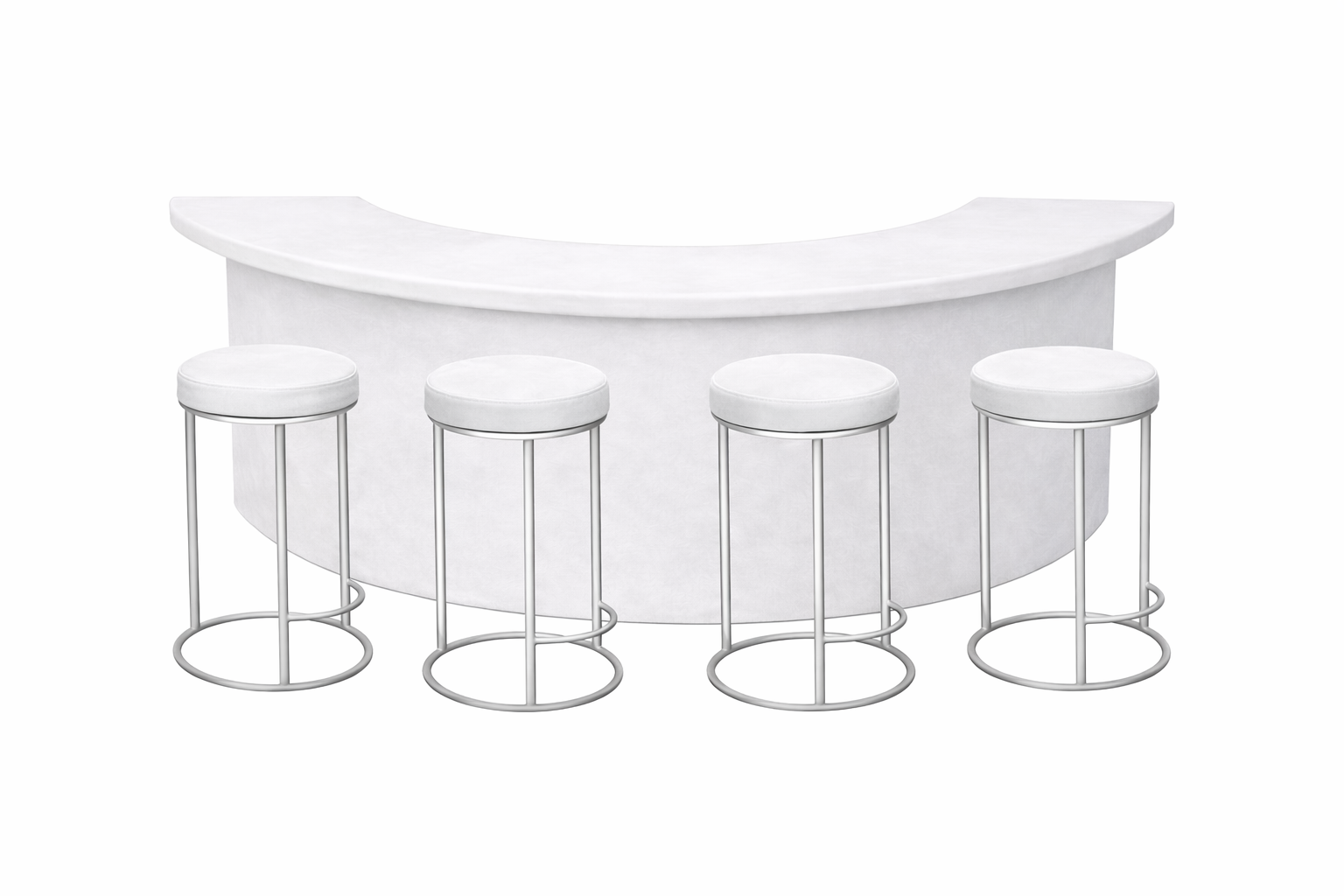 Барный комплект "Луна"  белый бархат