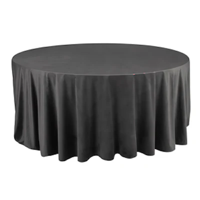 Скатерть круглая бархат темно-серая - изображение 1