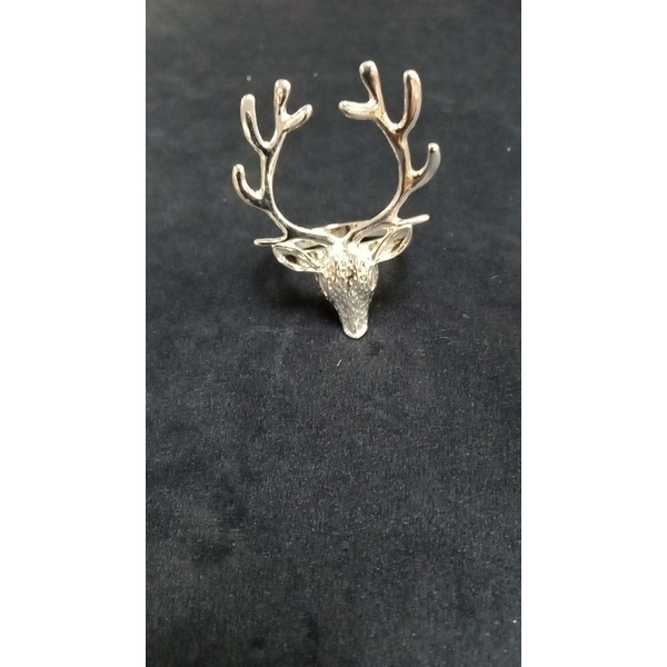 Кольцо для салфеток серебряный олень - Фото 2