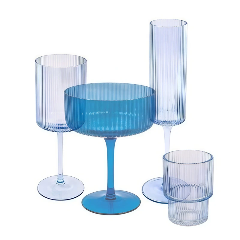 Набор из 4 бокалов "Осака" небесно-голубой