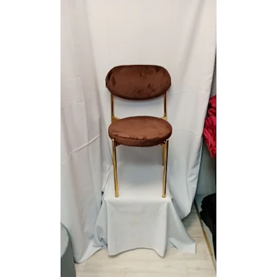 Стул Монако золото, бархат темный шоколад - изображение 2