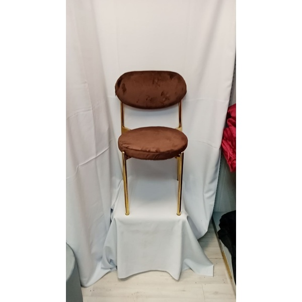 Стул Монако золото, бархат темный шоколад - Фото 2