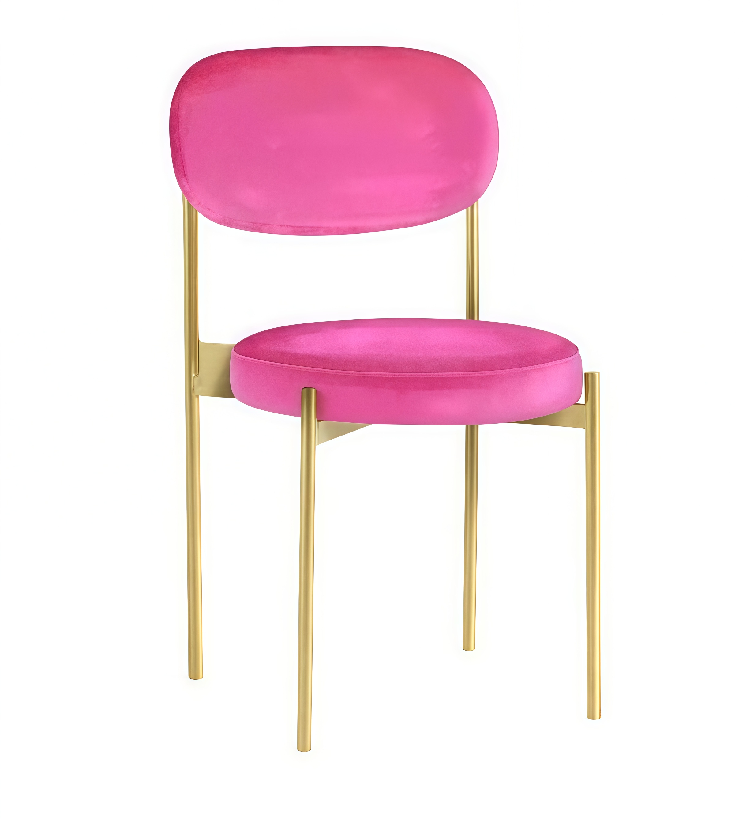 Стул Монако золото глубокий розовый