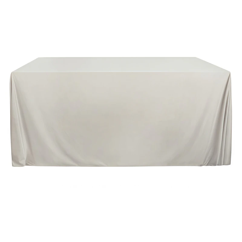 Скатерть бархат светло-серая прямоугольная