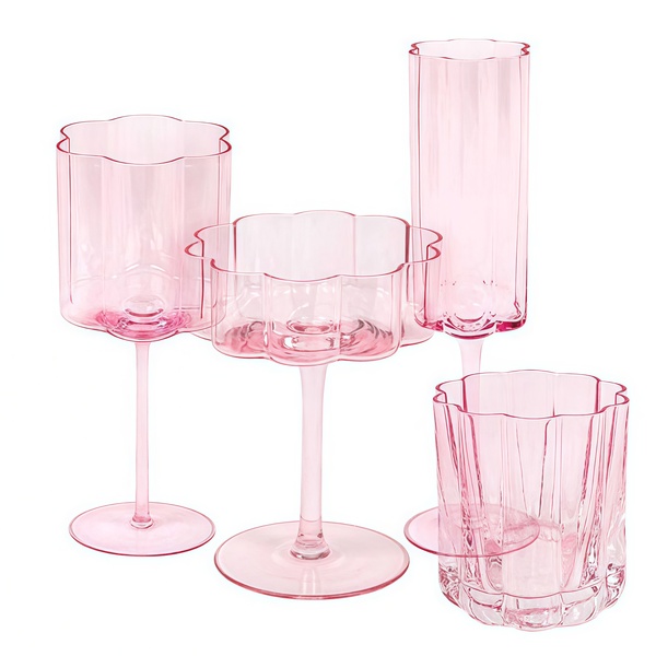 Набор бокалов "Флорал" нежно-розовый