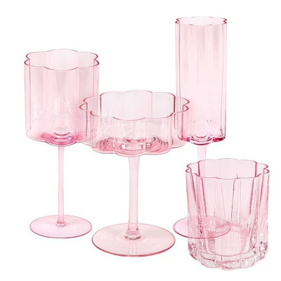 Набор бокалов "Флорал" нежно-розовый - изображение 1