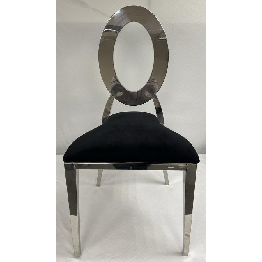 Стул «Элемент» серебро, черный бархат - Фото миниатюра 3