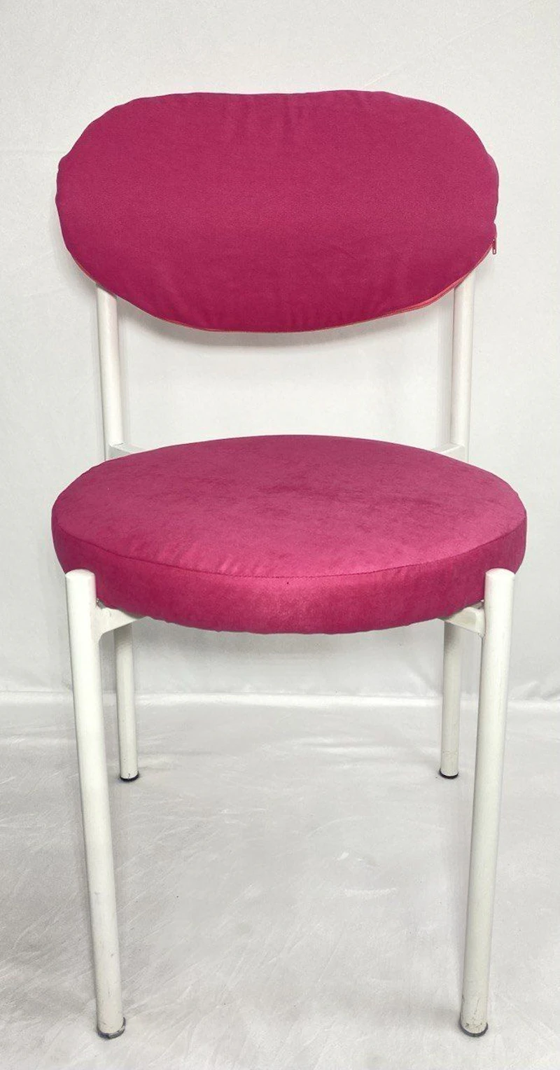 Стул Монако белый глубокий розовый